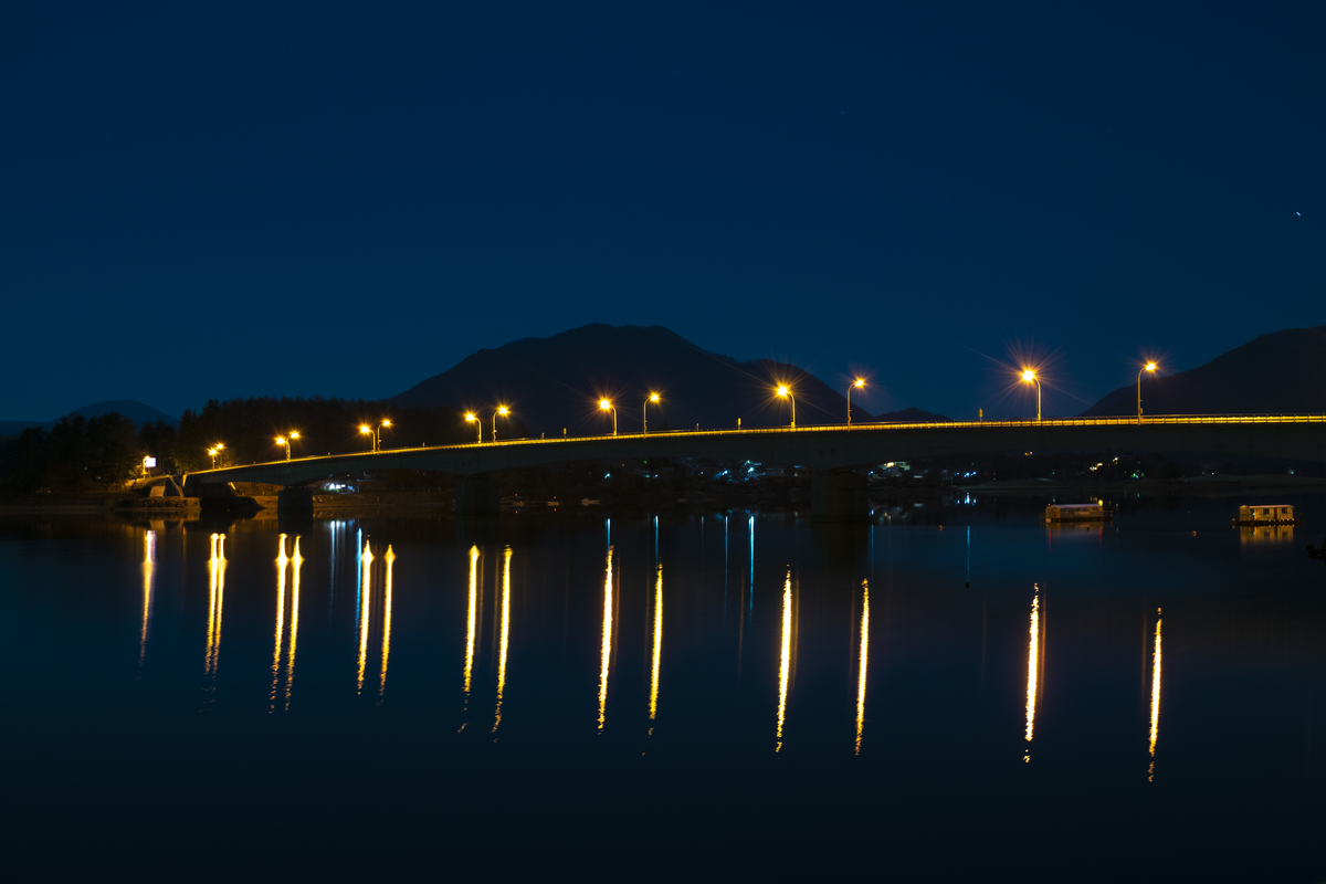 夜の河口湖
