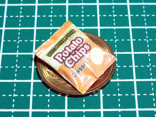 【ミニチュアフード】ポテトチップス(袋)の作り方