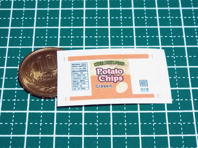 【ミニチュアフード】ポテトチップス(袋)の作り方