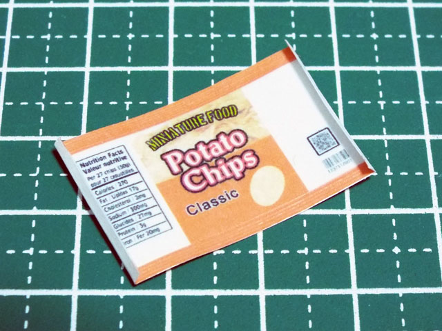 【ミニチュアフード】ポテトチップス(袋)の作り方