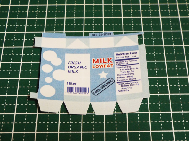ミニチュアフード】牛乳パックの作り方 - ミニもの（旧）