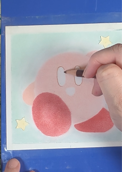 カービイの目を描く