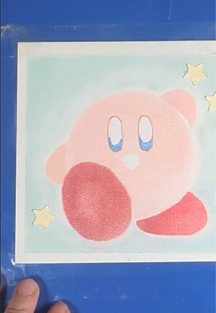 カービイの目を描く