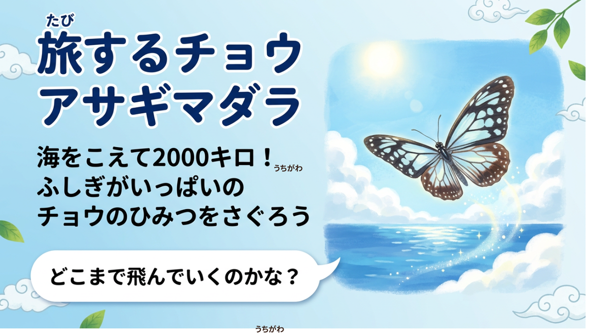 旅するチョウ　アサギマダラを紹介するスライド