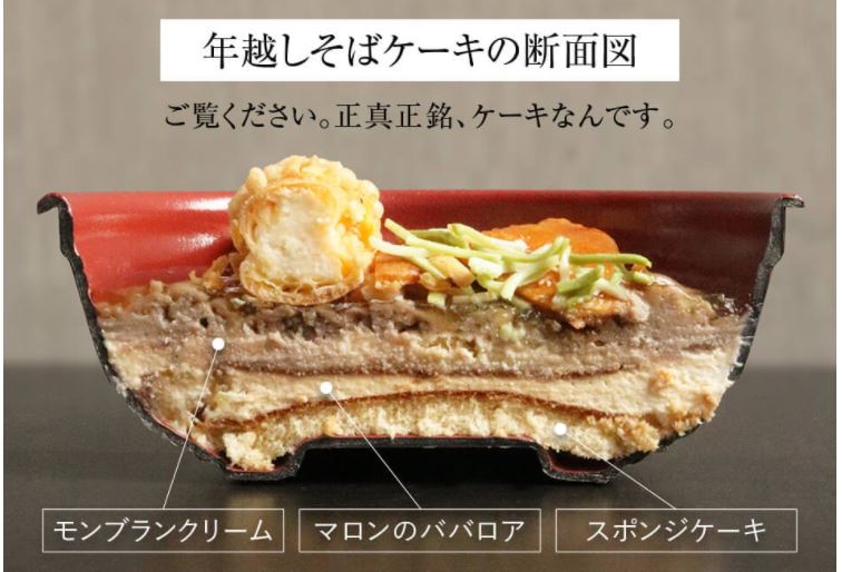 スイーツパラダイス年越しそばケーキ