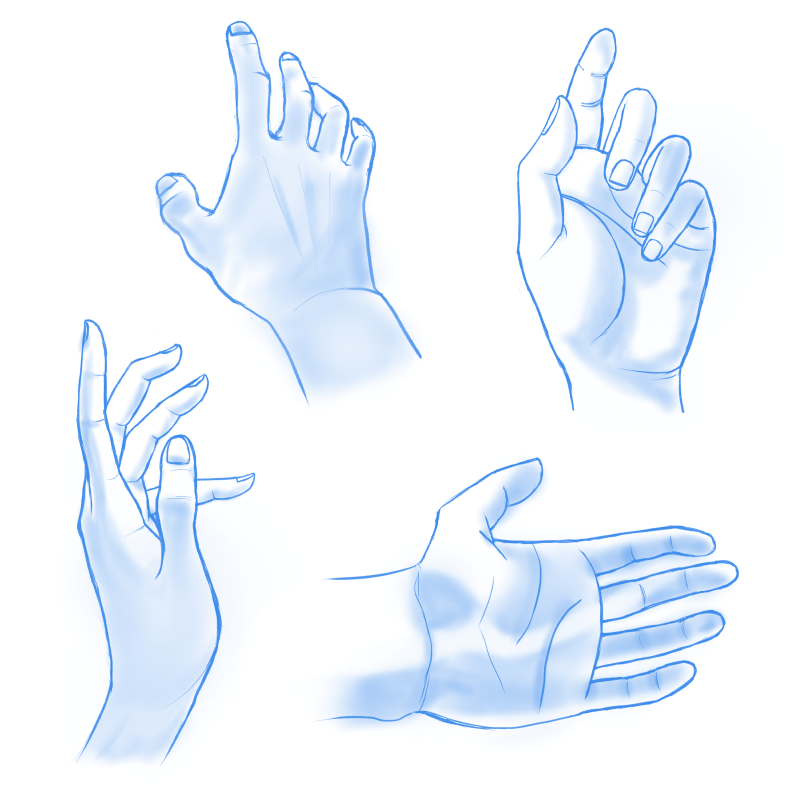 Illustration Day21：手を描く練習（ラフスケッチ） - Atelier-Miora