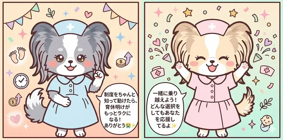 パピナース漫画・制度を知って動けたら育休復帰がラクになるよシーン