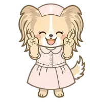パピナース・ダブルピース笑顔