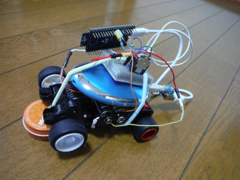 ESP32ラジコンミニ四駆。モータードライバ[TA8428K]で正転反転を制御 