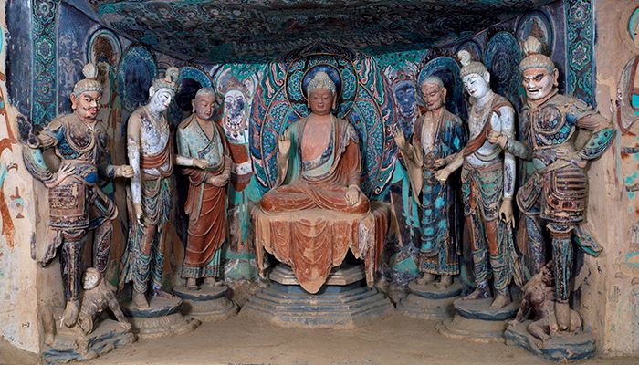 肉筆 盛唐十三〇零窟 都督夫人像 】 敦煌莫高窟 仏教美術/中国古玩