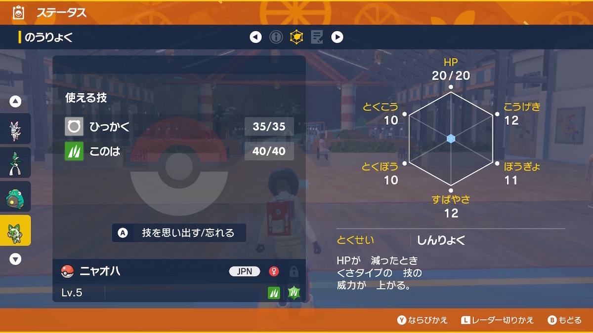 リコのニャオハ