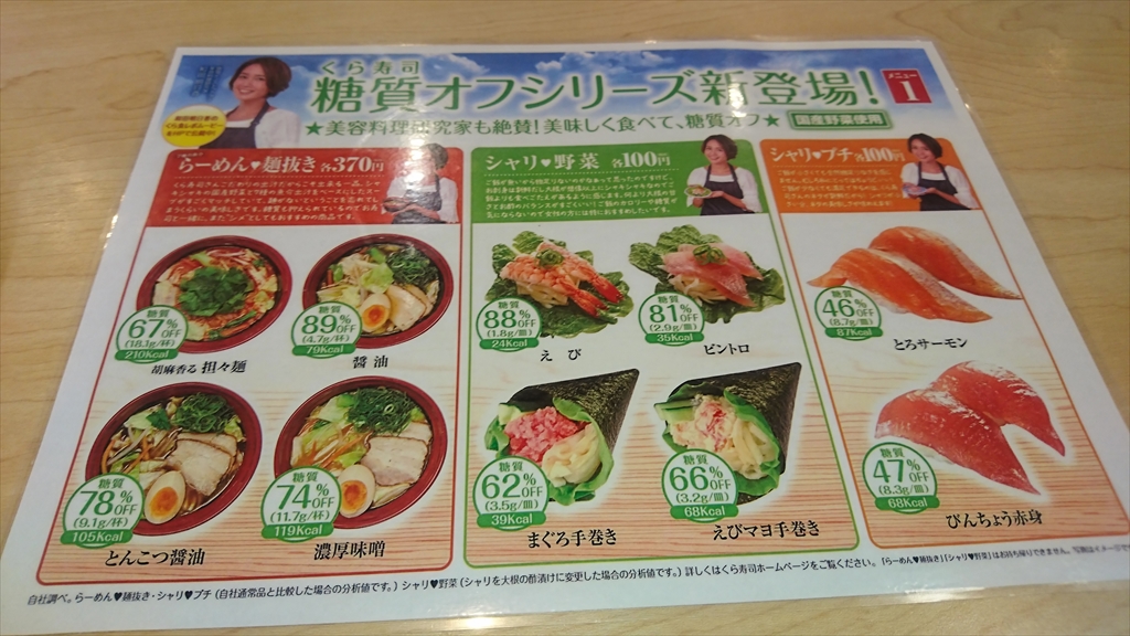 くら寿司の糖質オフ寿司を食べてみた