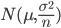 { \displaystyle
N(\mu,\frac{{\sigma}^2}{n})
}