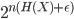 { 2^{n(H(X) + \epsilon)} }