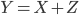 { Y = X + Z }