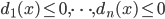 { d_1(x) \leq 0, \dots , d_n(x) \leq 0}