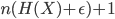 { n(H(X) + \epsilon) + 1}