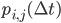 { p_{i,j}(\Delta t) }