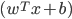 {(w^T x + b)}