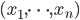 {(x_1,\dots,x_n)}