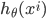 {h_{\theta}(x^i)}