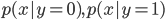 {p(x|y=0),p(x|y=1)}