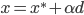 {x = x^* + \alpha d}