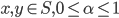 {x,y \in S , 0 \leq \alpha \leq 1}