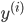 {y^{(i)} }