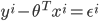 {y^i - \theta^T x^i = \epsilon^i}