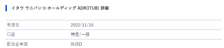 表示上は$0の配当