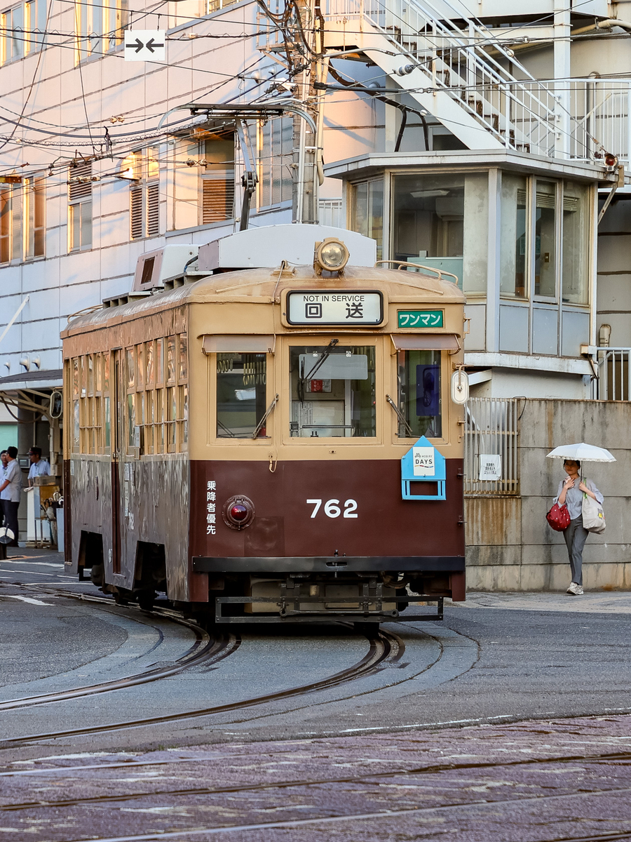広島電鉄　路面電車　大阪市電　ワンマン入口 広島電鉄レトロ路面電車撮影記｜351号・652号・京都市電・大阪市電