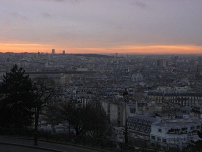 モンマルトルの丘から撮った写真