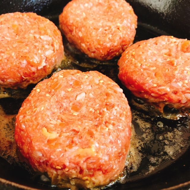 パン粉不使用 ご飯ハンバーグ しっかり味のチーズハンバーグ お砂糖味醂なし生活 ほっこりおうちごはん