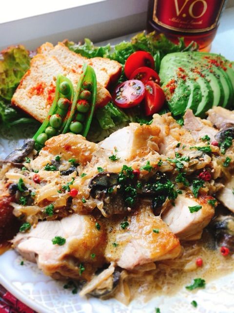 チキンのフルーツブランデー煮込み お砂糖味醂なし生活 ほっこりおうちごはん