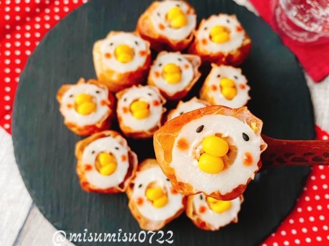 ツナマヨ入りひよこちくわ キャラ弁おかず 動画レシピ お砂糖味醂なし生活 ほっこりおうちごはん