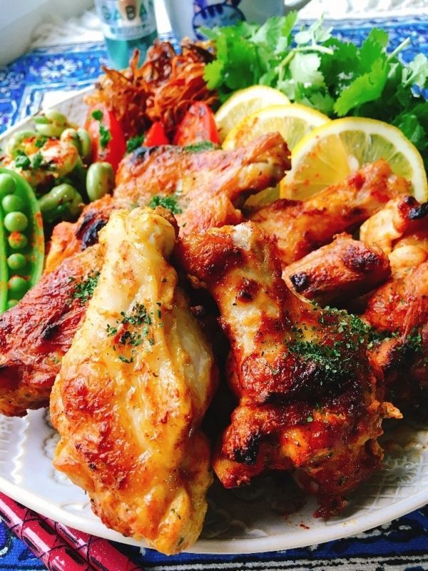 魚焼きグリルで 手羽元のタンドリーチキン お砂糖味醂なし生活 ほっこりおうちごはん