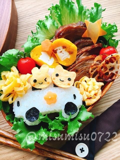 キャラ弁 車でお出かけおにぎりとチャーシュー弁当 お砂糖味醂なし生活 ほっこりおうちごはん