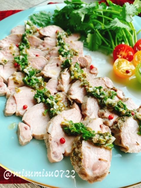 豚ヒレコンフィのパセリレモンソース 動画レシピ Pork Fillet Confit With Parsley Lemon Sauce お砂糖味醂なし生活 ほっこりおうちごはん