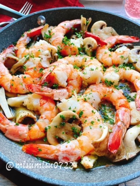 海老ときのこのアヒージョ 動画レシピ Shrimp And Mushroom Ajillo お砂糖味醂なし生活 ほっこりおうちごはん