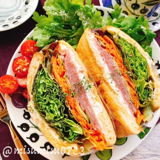 生ハムとクリームチーズの油揚げサンド 動画レシピ Lowcarbo Sandwiches お砂糖味醂なし生活 ほっこりおうちごはん