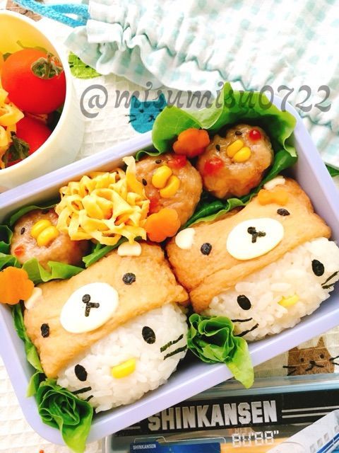 リラックマキティ稲荷とひよこ焼売 キャラ弁 お砂糖味醂なし生活 ほっこりおうちごはん リラックマキティ稲荷とひよこ焼売 キャラ弁 お砂糖味醂なし生活 ほっこりおうちごはん