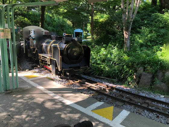 小田原城址公園子ども遊園地の豆機関車