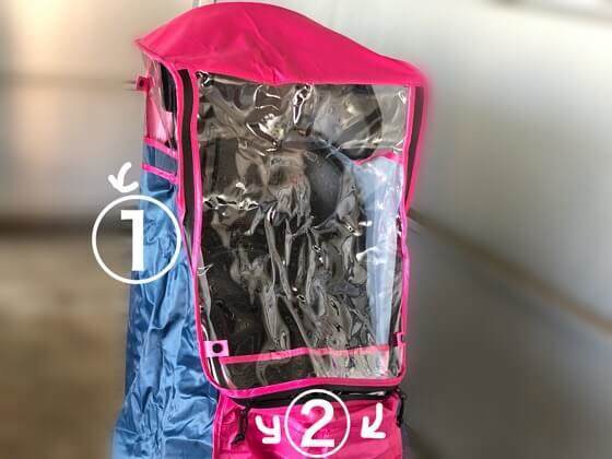 ハローエンジェルの後ろ乗せチャイルドシートの空気の通り道