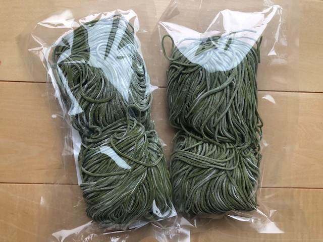 南足柄の道の駅の金太郎のふるさとで買った足柄茶そば