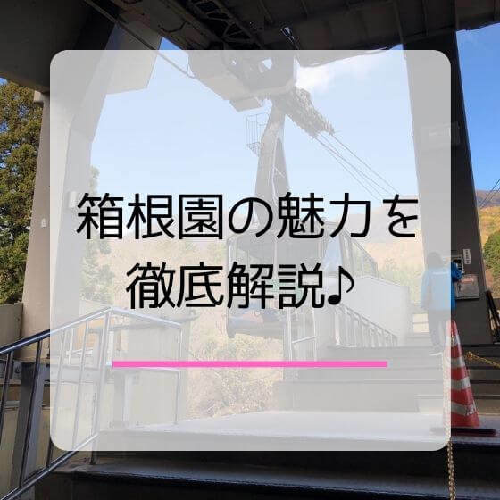 箱根園の観光スポット8つ 箱根通の筆者が魅力を全部教えます イチゴのうさぎ