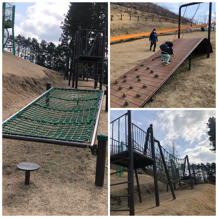 山北つぶらの公園にある子どもの複合遊具