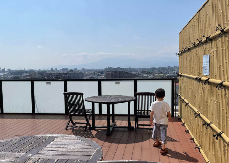 万葉の湯町田の屋上テラス
