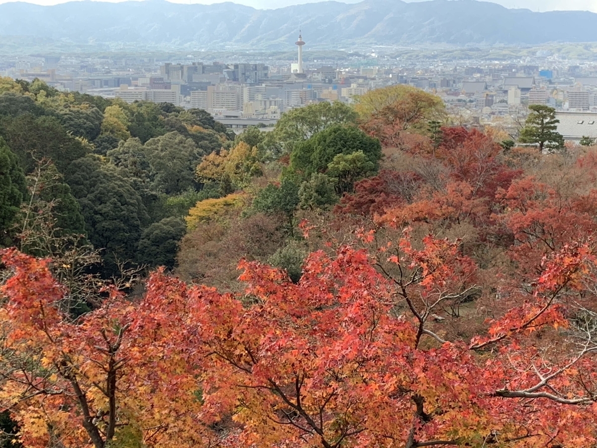 清水寺から見える京都市内