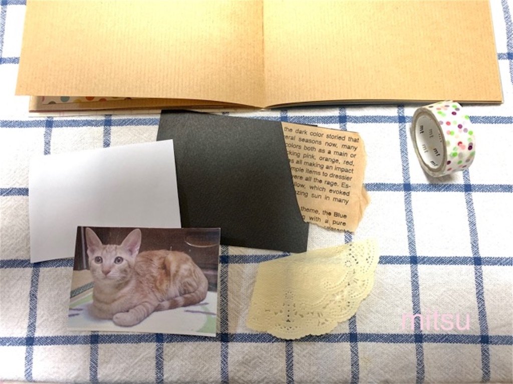ペットの写真で手作りのアルバム【スクラップブック】